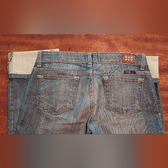 ANGEL Premium Denim Cropped Rolled Cuff Low Rise Quality Denim - Picture 13 of 13